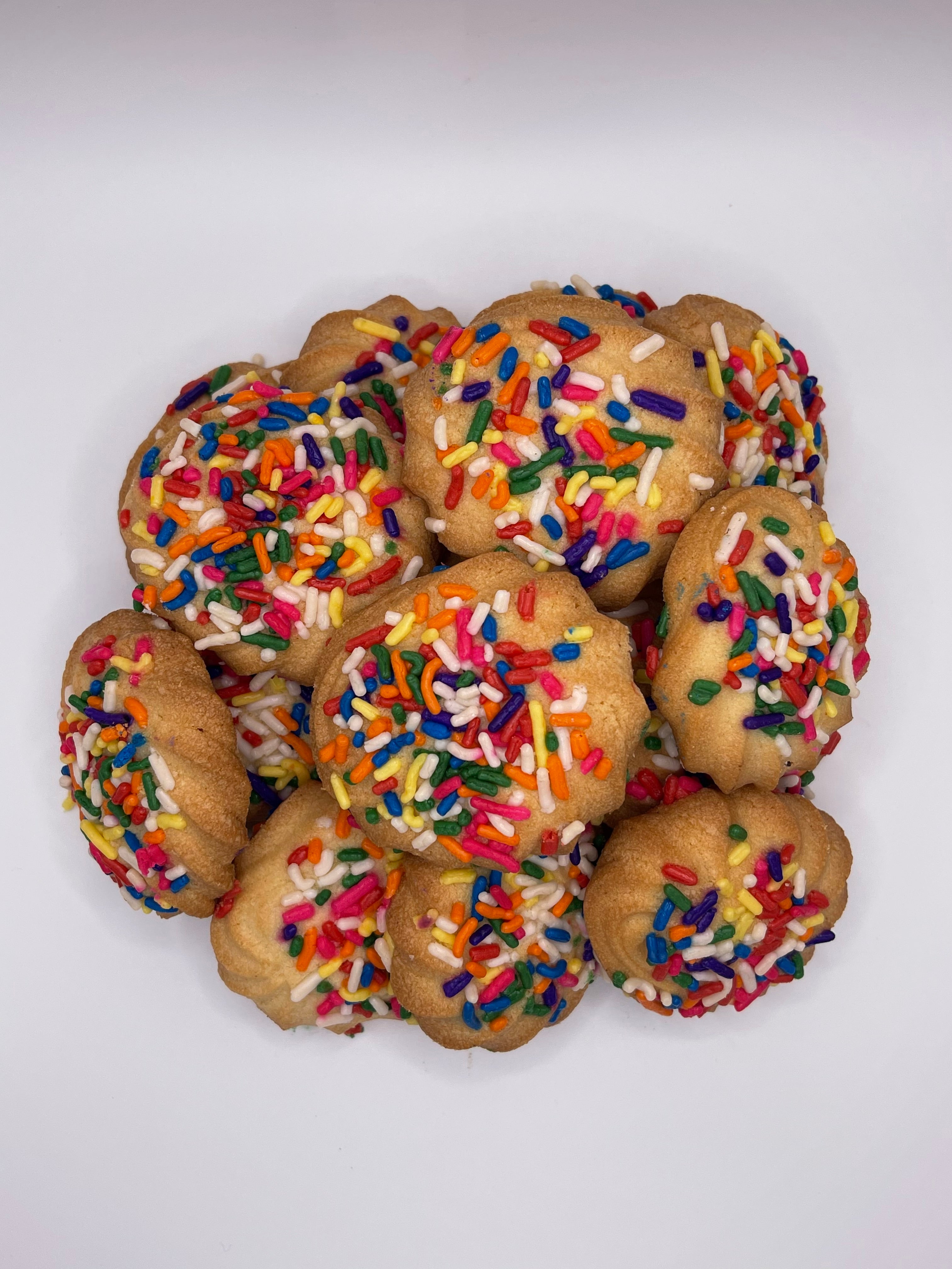 Rainbow Sprinkle Cookies | Vanilla Rainbow Sprinkle | Biscotti Dolci ...
